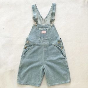 Vintage OshKosh Light Wash Denim Shortall Overalls